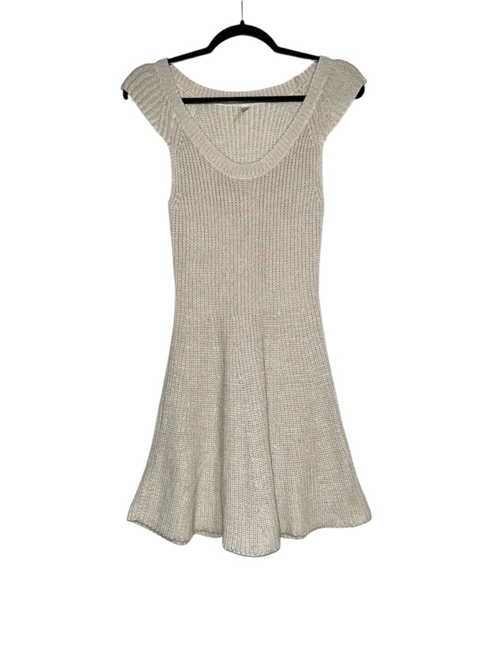 Free People Knit Cap Sleeve Fit-and-Flare Mini Dress XS